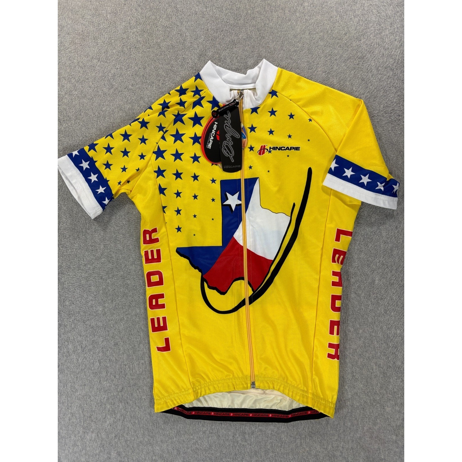 Nwt Hincapie Full Zip Short Sleeve Cycling Jersey (Men's Small) Yellow - Texas